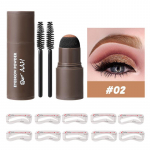 Kulmutemplite komplekt Perfect Eyebrow Stamp Trafarett Kulmude &scaron;abloonide komplekt Veekindel kauap&uuml;siv kulmude kuju parandav tempel 02#