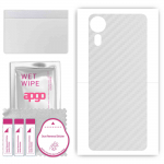 apgo Protective Skin Sticker for the back compatible with Samsung Galaxy XCover 5, Wrap Film, Foil, Vinyl - Pattern Transparent Carbon