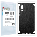 apgo Protective Skin Sticker for the back+sides compatible with Huawei P20 Pro, Full Wrap Film, Foil, Vinyl - Pattern Black Honeycomb