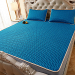 Lilled Lateks Suvine Matt Komplekt Jahutav Tunne Voodipadi ja Padjap&uuml;&uuml;r K&uuml;lm Magamiseks Voodimatt Suveks Hingav Kokkupandav Jahe Matt 90x200cm 2 pcs set