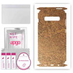 apgo Protective Skin Sticker for the back+sides compatible with Samsung Galaxy S10 Plus, Full Wrap Film, Foil, Vinyl - Pattern Rusty Copper