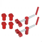 3/4'' Koeraaugu klamber Pink Praktiline Lauat&ouml;&ouml;riist Puidut&ouml;&ouml; klamber 2pcs Red with 4 dog