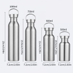 Roostevabast terasest veepudel Lekkekindel &uuml;he seinaga, suure mahutavusega laia suuga spordiveepudelid jalgrattas&otilde;iduks matkamiseks joogin&otilde;ud 600ml