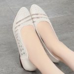 Naiste Pehmest Nahast Kingad Daamide Terava Ninaga Rhinestone V&otilde;rk Madala S&auml;&auml;rega Pehme Sisetallaga Madala Kontsaga Sandaalid Jalatsid 35 beež