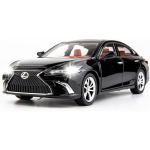 1/24 mudelauto Lexus ES300 sulamist survevalatud kollektsioneeritav m&auml;nguauto valguse ja heliga m&auml;ngus&otilde;idukiuksega, mida saab avada poistele, lastele, v&auml;ikelastele kingituseks valge auto 1/24-Size:21*7.5*6.5cm must