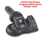 Programmeeritav andur 315 433MHz Mx TPMS 2In1 Reguleeritav ventiil Rehvir&otilde;hu j&auml;lgimiss&uuml;steem Universaalne AUTELi jaoks R black
