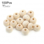 100 tk 6/8/10/12/14 mm puidust lahtised helmed meisterdamiseks ehete k&otilde;rvar&otilde;ngaste k&auml;ev&otilde;ru jaoks 14mm