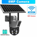 4K 8MP kahe objektiiviga p&auml;ikesekaamera v&auml;listingimustes turvaline WiFi valvekaamerad p&auml;ikesepaneeliga PIR inimese tuvastamise PTZ CCTV kaamera WiFi Cam