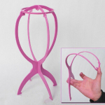 Uus kokkupandav plastikust stabiilne vastupidav parukas, juuksek&uuml;bara m&uuml;tsihoidja statiivi kuvariist roosa