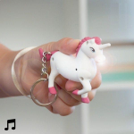 Porte-cl&eacute;s licorne son et lumi&egrave;re LED