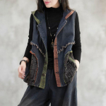 FiveFive Women S Fashion kapuutsiga teksajakk vabaaja teksavest XXXL