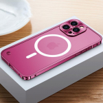 Metallraamiga magnetiline telefoni&uuml;mbris iPhone 11 12 13 14 15 Pro Max jaoks alumiiniumsulamist t&auml;isobjektiivi kaitsekate iPhone 13 mini kattega metallist tagakorpus For iPhone 11