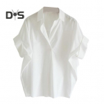 Naiste suves&auml;rgi rev L&uuml;hikeste varrukatega, &uuml;hev&auml;rvilised pullovertopid, &otilde;huke kontoris&auml;rk, t&ouml;&ouml;riided 3XL valge