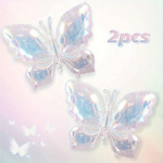 2 tk l&auml;ikivaid liblikas &otilde;hupalle: p&auml;rlvalged hiiglaslikud liblikad p&uuml;hade t&auml;histamiseks 40INCH