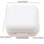 5/8-kambriline pillikarp Mini pillikarp, suletud kaasaskantav esmaabikomplekt reisikandmispillide &uuml;mbris A valge