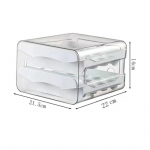 1 tk K&ouml;&ouml;gi Munade Hoiukast K&uuml;lmkapp V&auml;rske Plastikust 2-kihiline Sahtli T&uuml;&uuml;pi Suure Mahutavusega Hoiustamine Kodu K&ouml;&ouml;gi Korraldaja Riiul valge