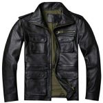 Pruun Must P&auml;ris veisenahast M65 Jahi nahkjakk Meeste ehtsast nahast mantel Talvetaskud Jaqueta Masculina De Couro M must