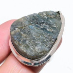 Natural Labradorite Gemstone Handmade 925 Sterling Silver Ring Size 6 b6e74