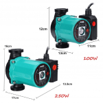 3-k&auml;iguline 220V keskk&uuml;tte tsirkulatsioon vaigistatud boiler kuuma vee tsirkulatsioonipump F klass isolatsioon IP42 kaitsevalu 250 2 inch