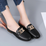 Naiste seljataga k&auml;imissussid Suvised sandaalid Slip-on kingad Kinnise varbaga sussid Daami valged vabaaja reisikingad EU: 36 must