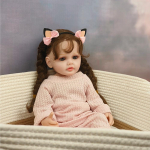 55 cm elutruu Reborn Baby Doll K&auml;sijuurtega Juuksed Realistlik Vasts&uuml;ndinu Pehme Silikoon Realistic-Vasts&uuml;ndinu beebiprintsess Nukud T&uuml;drukule Lapsele Kingitusm&auml;nguasi 55cm