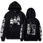 Anime Jujutsu Kaisen Hoodies Meeste Satoru Gojo Printiga dressipluus S&uuml;gistalvine Harajuku Kapuutsiga kapuutsiga T&auml;navar&otilde;ivad Suures suuruses kapuuts 2XL