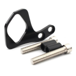 Mootorratta s&uuml;&uuml;telukusti vasakpoolne &uuml;mberpaigutuse kronstein Triumph Bonneville T100 SE Scrambler Thruxton 2001 - 2015 2014 2013 2012 11 jaoks Black must