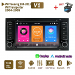 Autoraadio multimeediumipleier Volkswagen Touareg Transporter T5 Multivan 2004-2011 2 Din Android Carplay GPS Autoradio 2+32GB jaoks 1+32GB must