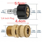 M22 14mm K&otilde;rgsurvepesuri Kiir&uuml;hendusliitmikud 1/4 tolli Kiirpistik 3/8 keere Veep&uuml;stoli &Uuml;hendused 5000PSI P&uuml;stoli Adapter