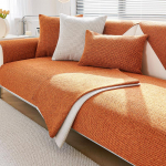 &Uuml;hev&auml;rviline punutud puuvillane linane diivanikate, L-kujuline kombinatsioonm&ouml;&ouml;bli libisemiskindel kate, padjakate, diivanikate 70x70cm 1pcs