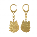 Alaskan Malamute - Gilded key ring with dog, handbag decoration, luxury accessory by Art-Dog brand