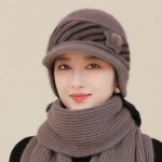 Mugav kootud barett naistele &ndash; talvine soojus koos k&otilde;rvakaitsega, paksu fliisvoodriga, veniv puuvill, sobib ideaalselt s&uuml;nnip&auml;evaks ja erilistel puhkudel single hat