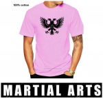 MMA UFC Kikkpoks Muay Thai T-s&auml;rk Graafiline Kotkas Retro Vanaaegne Albaania S&uuml;mbol Embleem Albaania 3D Tr&uuml;kk Mehed Naised Unisex L&uuml;hikeste Varrukatega &Uuml;mara Kaelusega 3XL