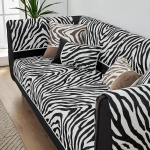 Sebratriibuline diivanikate Hooajaline universaalne &scaron;enillist diivanikate Mustvalged triibud Libisemiskindel diivanipadi Padjap&uuml;&uuml;r 70x150cm 1pcs
