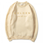 JungKook Kuldne Hoodie Naiste Esteetiline Teie k&otilde;rval Seisvad Pusad Unisex Album Kirjatr&uuml;kk Kuldsed Pulloverid Pusad Korea S