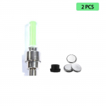 Decoration de v&eacute;lo,Rayons de v&eacute;lo n&eacute;on avec batterie,bouchons de Valve de Pneu,valgustid Led de roue,tarvikud - 2tk Green