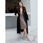 2023. aasta uus Zibeline krae naaritsa karusnahast s&uuml;gis ja talv soe kunstkarusnahast kasukas kunstkarusnahast Marten mantlid L