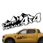 4x4 maastikukleebis m&auml;gimustritega, helkuriga, nikerdatud, ustele, pagasiruumile, kaitserauale, veekindel, auto v&auml;lisaksessuaarid CN black