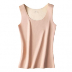 S&uuml;gistalv DE Velvet Thermal Vest U-kaelusega varrukateta paakipealne &uuml;hev&auml;rviline &otilde;mblusteta soe aluspesu, &uuml;laosad L