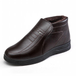 Talvine pluss ka&scaron;miir meeste talvised nahksaapad hoiavad sooja ja on paksendatud k&otilde;rged meeste lumesaapad keskealistele ja vanematele meestele 7 must