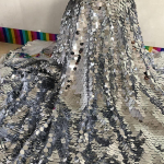 Sillerdav l&auml;ikiv kalakaalukangas Laser-sequins Glitter kangas isetegemiseks laudlina r&otilde;ivaste pulmapeo taustakaunistusriie 50X150CM