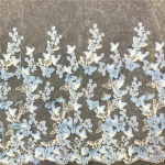 3D k&auml;sitsi tikitud riie pulmakanga jaoks Liblikad tikandid kangas DIY kleidi jaoks Vees lahustuv v&otilde;rk tikandiga pits 75x100cm