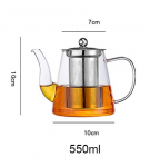 Kvaliteetne Tea Infuser Pot Kuumakindel klaasist teekannu tass filtriga lille-teekanniga Oolong Puer Kettle klaasist kohvi-teekann