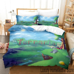 3D prinditud Terraria voodipesukomplekt Poistele T&uuml;drukutele &Uuml;heinimese Queen Kingi suurusega Tekikott Padjap&uuml;&uuml;r Voodi poistele T&auml;iskasvanute Kodu tekstiil EU Single 135x200cm gray