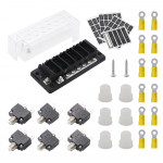 12V-32V 100A 6P kaitsel&uuml;liti siini riba komplekt 1 sisse 6 v&auml;ljund #8 kruviklemm toite jaotusplokk paadiga haagissuvila jaoks must