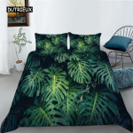 Roheline tekikoti komplekt Kuninganna suurus Troopiline vihmamets Roheline taim Palmileht Tekikate lastele teismelistele Mikrokiud Tekikate EU Double(200x200cm)