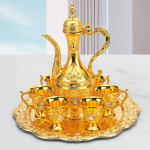 Retro Palace veinikomplekt, kodu, pulmad, p&uuml;hadetarbed, metallist kingitus, pudelikomplekti kaunistused, j&otilde;ulukink, euroopalik kuldne