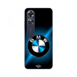 Coque Oppo A17 Logo BMW noir et bleu brillant Maniacase