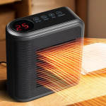 Soojendi pistikuga seinale paigaldatav multifunktsionaalne puutetundliku taimeriga kuuma&otilde;hupuhuri k&uuml;tteseade kontorisse ja magamistuppa must