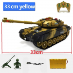 2204 Uus 1:12 33/44cm Super RC Tank Launch Cross-country roomikuga kaugjuhtimispult S&otilde;iduki laadija Battle Hobipoiss m&auml;nguasjadele Lastele Lastele Kingitus 33cm kollane